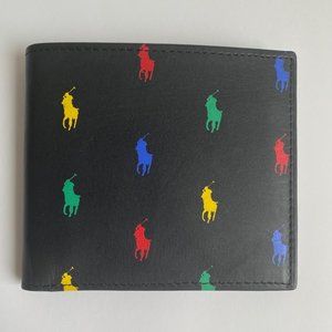 All over Pony Leather Billfold Wallet